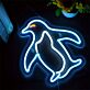 Penguin Outline Mini LED Neon Sign