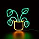 Potted Four-Leaf Sprout LED Neon Sign