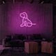Sitting Puppy Outline LED Neon Sign