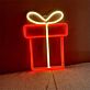 Ribbon-Wrapped Gift Box LED Neon Sign