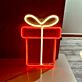 Ribbon-Wrapped Gift Box LED Neon Sign