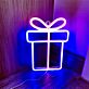 Ribbon-Wrapped Gift Box LED Neon Sign
