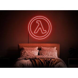 Beleben Sie Ihren Gaming-Bereich, Ihre Party oder Ihre Männerhöhle mit dem Half Life Neon-Schild - Perfekt für Gamer, die einen strahlenden Hauch von Half Life Wanddekoration und Kunst hinzufügen möchten.