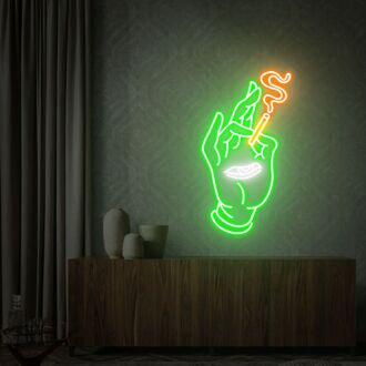 Erhellen Sie Ihr Zuhause, Büro oder Ihre Bar: Das vielseitige Smoking-Hand-Auge LED-Neonschild Wanddekor maßgeschneidertes LED-Neonschild Neonlichtschild Kunst für eine einzigartige Atmosphäre.