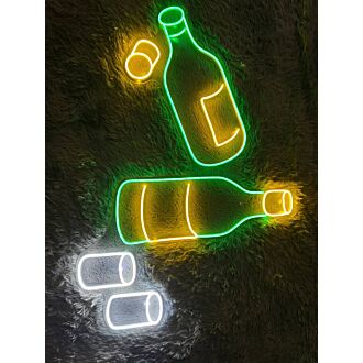 Verschönern Sie Ihre Bar, Ihr Zuhause oder Ihr Büro mit dem lebendigen „Enjoy Life Drink Soju“ Logo Led-Neonschild - Perfekt, um eine lebhafte Atmosphäre bei Partys, Hochzeiten und mehr zu schaffen.
