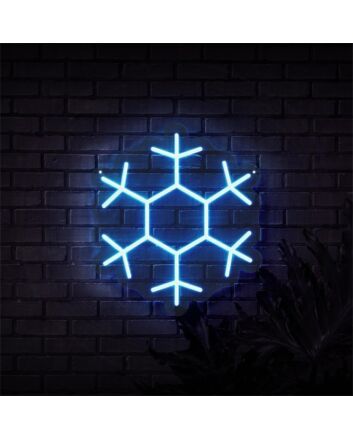 Brighten Your Winter Celebrations: Snowflake LED Neon Sign Sketch and Etch Us for Home, Office, and Festive Decorations.