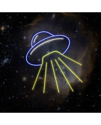 Elevate Your Space Adventure: Spaceship LED Neon Sign for Kids' Rooms, Gaming Setups, and Sci-Fi Themed Parties