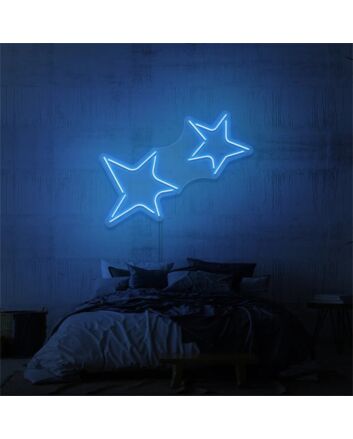 Brighten Up Your Space: Stars LED Neon Sign Perfect for Home Decor, Weddings, and Bar Ambiance