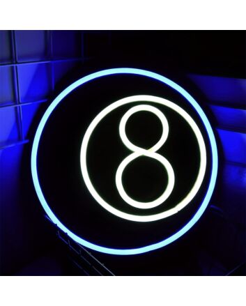 Elevate Your Game Room, Bar, or Man Cave Ambiance with Table Ball Black 8 Balls LED Neon Lights