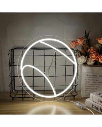 Elevate your sports bar or game room ambiance with the vibrant Tennis Ball LED Neon Sign.