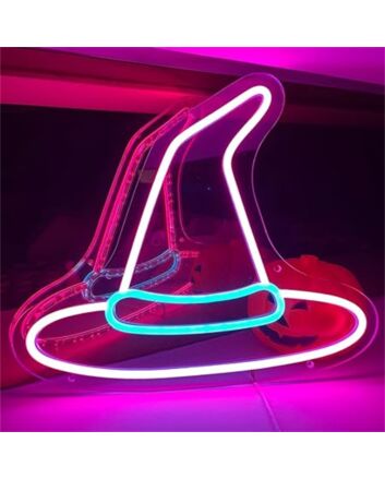 Transform Your Halloween Festivities and Home Ambiance with The Witch's Hat LED Neon Sign.