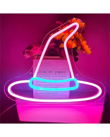 Transform Your Halloween Festivities and Home Ambiance with The Witch&#039;s Hat LED Neon Sign.