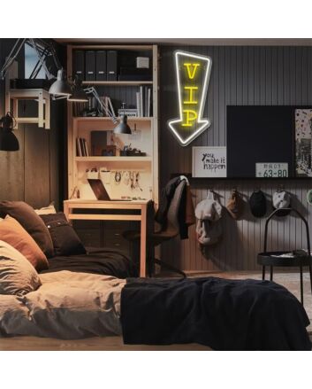 Brighten Up Any Space with Vip LED Neon Sign for Wall Decoration - Perfect for Office, Store, Bar, Wedding, and Party Ambiances.