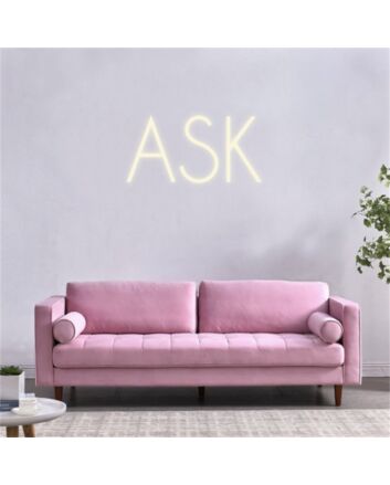 Elevate Your Space: Wall Decor Home LED Sign Ask LED Neon Sign - Perfect for Home Accents, Office Vibes, Chic Bars, and Memorable Weddings