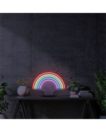 Brighten Your Home, Office, or Parties with the Vibrant Wall Decor Home Rainbow LED Sign Neon Light.