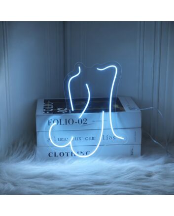 Brighten Your Space: Womans Body Outline LED Neon Sign for Home Decor, Bars, and Art Studios.
