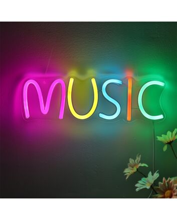 Bring Vibrant Beats to Your Space: Yellow Ice Blue Green Music LED Neon for Bars, Parties, and Home Entertainment.