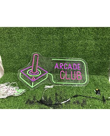 Brighten Up Your Gaming Room, Bar, or Party Atmosphere with the Arcade Club Game LED Neon Sign.
