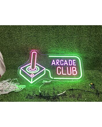 Brighten Up Your Gaming Room, Bar, or Party Atmosphere with the Arcade Club Game LED Neon Sign.
