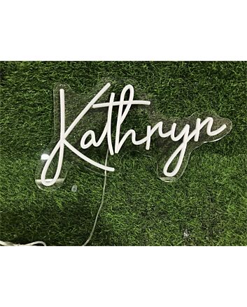 Brighten Your Space: Kathryn Custom Name LED Neon Sign for Weddings, Bars, and Home Decor