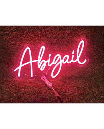 Brighten Up Your Space: Personalize Custom Abigail LED Neon Sign for Weddings, Bars, and Home Decor