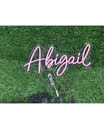 Brighten Up Your Space: Personalize Custom Abigail LED Neon Sign for Weddings, Bars, and Home Decor
