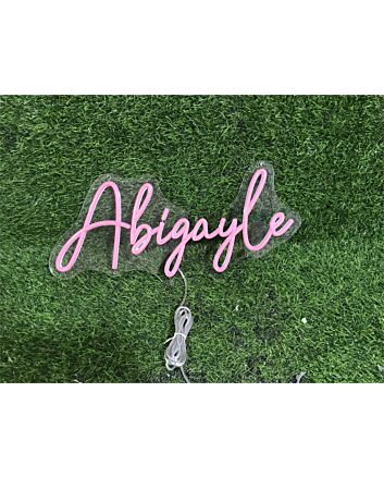 Brighten Your Space: Personalize Custom Abigayle LED Neon Sign for Home Decor, Bars, and Special Occasions