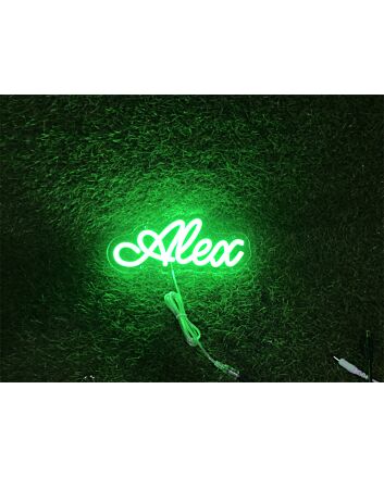 Brighten Your Special Moments: Personalize Custom Alex LED Neon Sign for Weddings, Home Decor, and Trendy Bars.