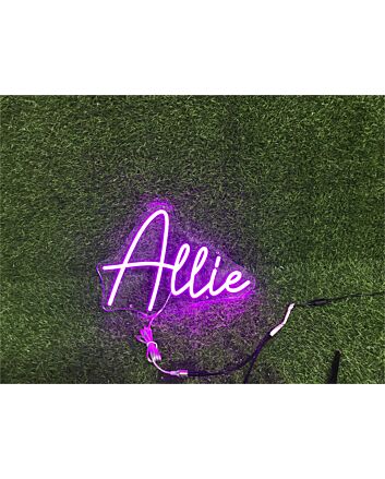 Brighten Your Special Occasions and Workspace with Personalize Custom Allie LED Neon Sign for Weddings, Parties, and Office Decor.