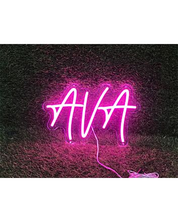 Brighten Your Space from Weddings to Bars with the Personalize Custom Ava LED Neon Sign
