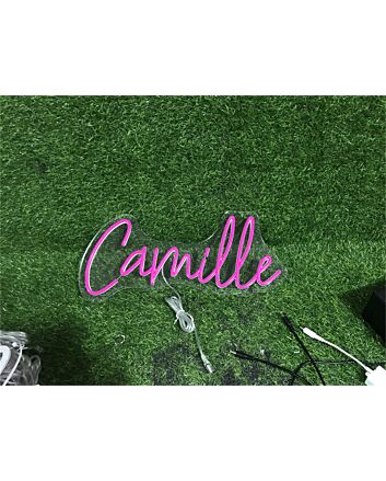 Add a Radiant Touch to Your Home, Office, and Special Events with Personalize Custom Camille LED Neon Sign.