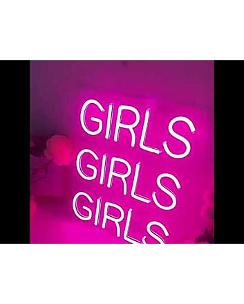 &#39;Girls Girls Girls&#39; neon sign