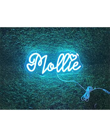 Elevate Your Space: Personalize Custom Mollie LED Neon Sign for Home Decor, Office Ambiance, and Vibrant Parties.