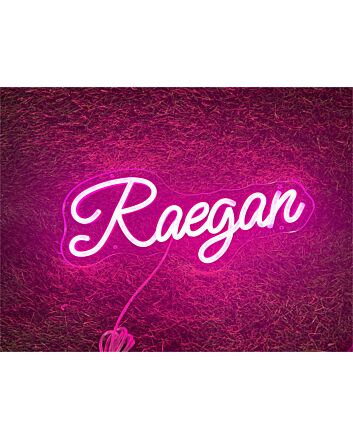 Elevate Your Space: Personalize Custom Raegan LED Neon Sign for Home Decor, Office Ambiance, Storefronts, and Special Celebrations