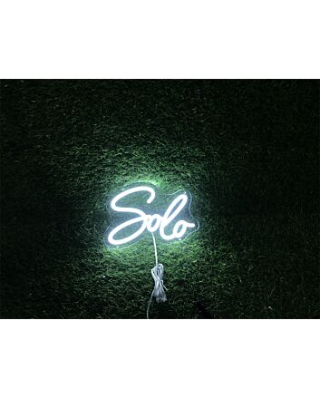 Bring a glow to weddings, bars, and birthdays with Personalize Custom Solo LED Neon Sign.