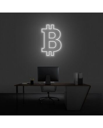 Bitcoin Logo Neon Sign