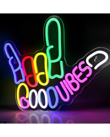 Brighten Up Your Bar, Office, and Home Décor with the Vibrant Colorful And Cool Gestures Neon Sign.