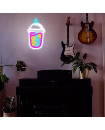 Brighten Your Café or Kitchen Ambiance with the Cute Pearl Milk Tea Neon Sign