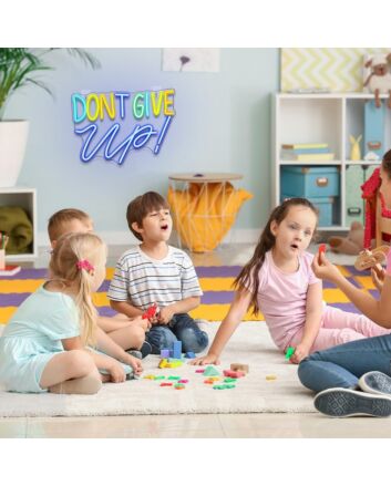 Brighten Your Space: Dont Give Up Neon Sign Perfect for Home Decor, Offices, and Motivational Workspaces.