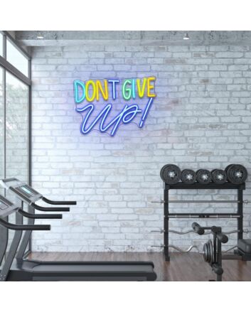 Brighten Your Space: Dont Give Up Neon Sign Perfect for Home Decor, Offices, and Motivational Workspaces.