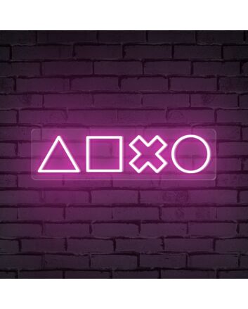Elevate Your Gaming Room, Man Cave, or Party Ambience with the Controller Buttons Neon Sign For Gamers.
