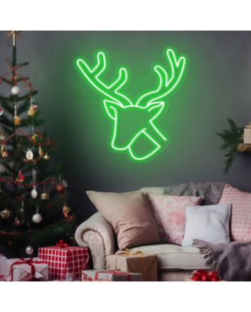 Brighten Up Your Festivities: Elk Happy Holidays Neon Sign For Christmas - Perfect for Home Decor, Office Celebrations, and Store Fronts.