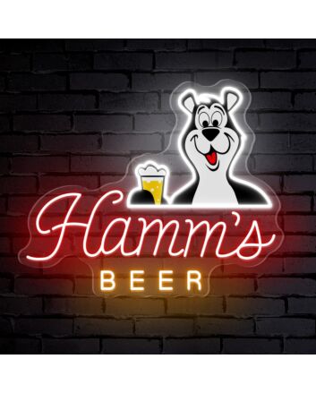 Brighten Up Your Bar, Storefront, or Man Cave with the Hammers Beer Words Logo Beer UV Neon Sign.