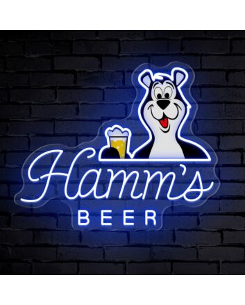 Brighten Up Your Bar, Storefront, or Man Cave with the Hammers Beer Words Logo Beer UV Neon Sign.