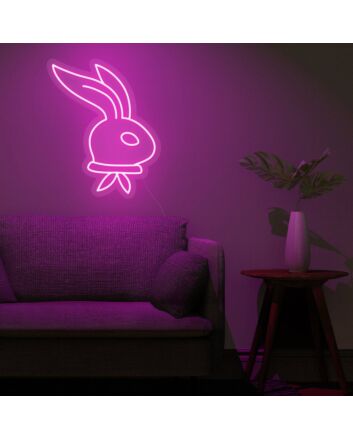 Enhance Your Easter Celebration and Decor with the Whimsical Long Ear Bunny Neon Sign - Perfect for Parties, Homes, and Store Windows!