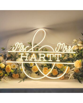 Enhance Your Wedding, Anniversary with the Customize  Mr Mrs Personalized Neon Name Sign