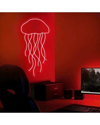 Bring the ocean's allure to your space: Multicolor Jellyfish Magic Led Neon Sign, perfect for home decor, bars, and themed events.
