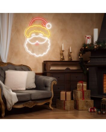 Brighten Your Holiday Celebrations and Decor: Santas Twinkle Led Neon Sign for Home, Office, and Festive Events.