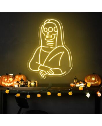 Enhance Your Halloween Festivities or Gothic Home Decor with the Skulls Beauty Neon Sign.