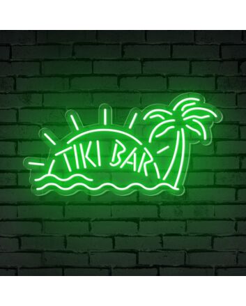 Brighten Your Beach Themed Tiki Bar, Summer Parties, and Wedding Receptions with the Tiki Bar Words Beach Theme Neon Sign.